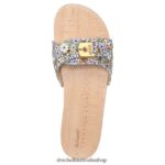 Original Sandal Unisex Dr. Scholl's x Veronica Beard 4Z4JXV116 Forest Green Floral Canvas - Image 4