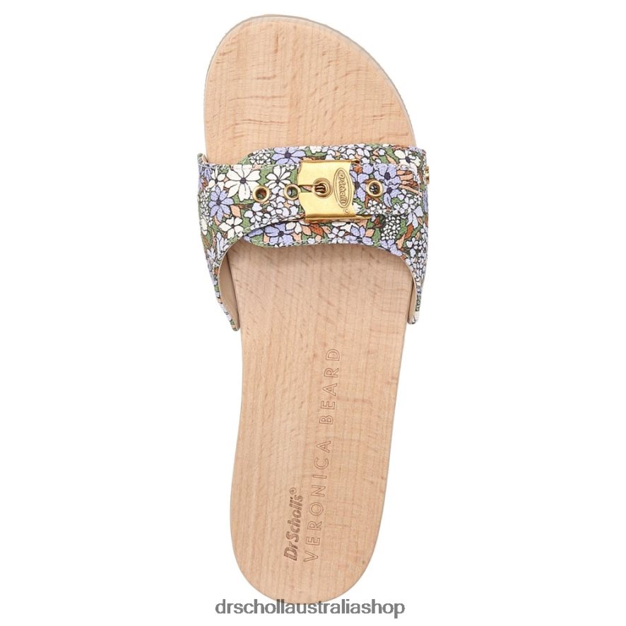 Original Sandal Unisex Dr. Scholl's x Veronica Beard 4Z4JXV116 Forest Green Floral Canvas - Image 4