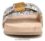 Original Sandal Unisex Dr. Scholl's x Veronica Beard 4Z4JXV116 Forest Green Floral Canvas - Image 5