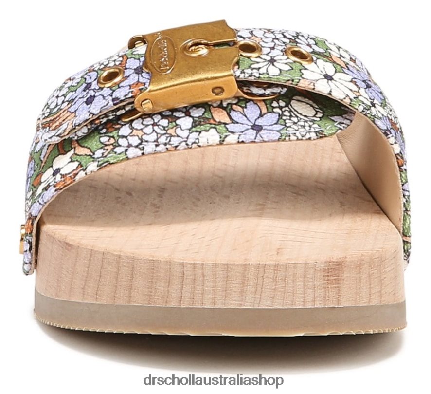 Original Sandal Unisex Dr. Scholl's x Veronica Beard 4Z4JXV116 Forest Green Floral Canvas - Image 5