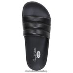Pisces Chill Slide Sandal Unisex Dr. Scholl's 4Z4JXV209 Black Leather - Image 4