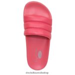 Pisces Chill Slide Sandal Unisex Dr. Scholl's 4Z4JXV212 Dark Pink Leather - Image 4