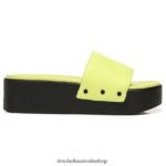 Pisces Max Platform Slide Sandal Unisex Dr. Scholl's 4Z4JXV198 Lime Leather - Image 2