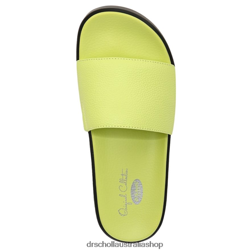 Pisces Max Platform Slide Sandal Unisex Dr. Scholl's 4Z4JXV198 Lime Leather - Image 4