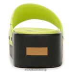Pisces Max Platform Slide Sandal Unisex Dr. Scholl's 4Z4JXV198 Lime Leather - Image 6