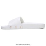 Pisces Pool Slide Sandal Unisex Dr. Scholl's 4Z4JXV188 White Leather - Image 3