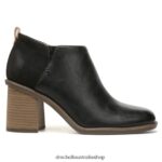 Roxanne Block Heel Ankle Boot Unisex Dr. Scholl's 4Z4JXV246 Black Synthetic - Image 2