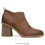 Roxanne Block Heel Ankle Boot Unisex Dr. Scholl's 4Z4JXV247 New Copper Brown Synthetic - Image 2