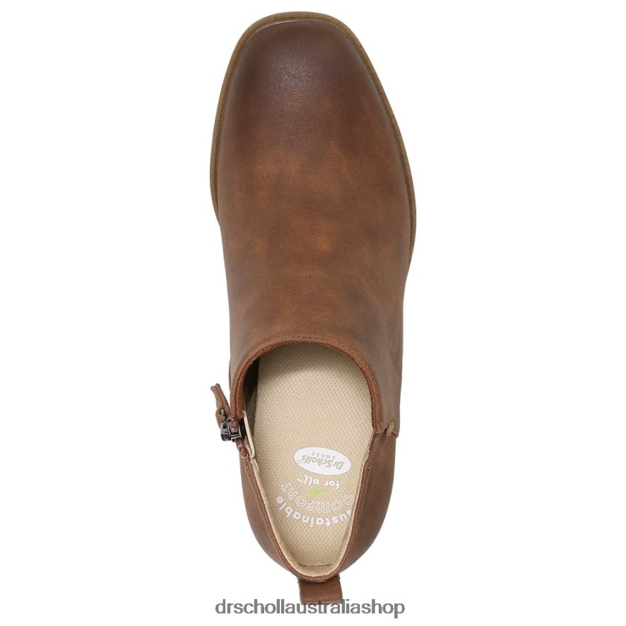 Roxanne Block Heel Ankle Boot Unisex Dr. Scholl's 4Z4JXV247 New Copper Brown Synthetic - Image 4