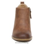 Roxanne Block Heel Ankle Boot Unisex Dr. Scholl's 4Z4JXV247 New Copper Brown Synthetic - Image 5