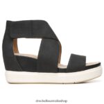 Sheena Wedge Sandal Unisex Dr. Scholl's 4Z4JXV128 Black Smooth - Image 2