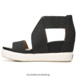 Sheena Wedge Sandal Unisex Dr. Scholl's 4Z4JXV128 Black Smooth - Image 3